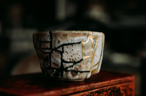 enamel decorated small cup